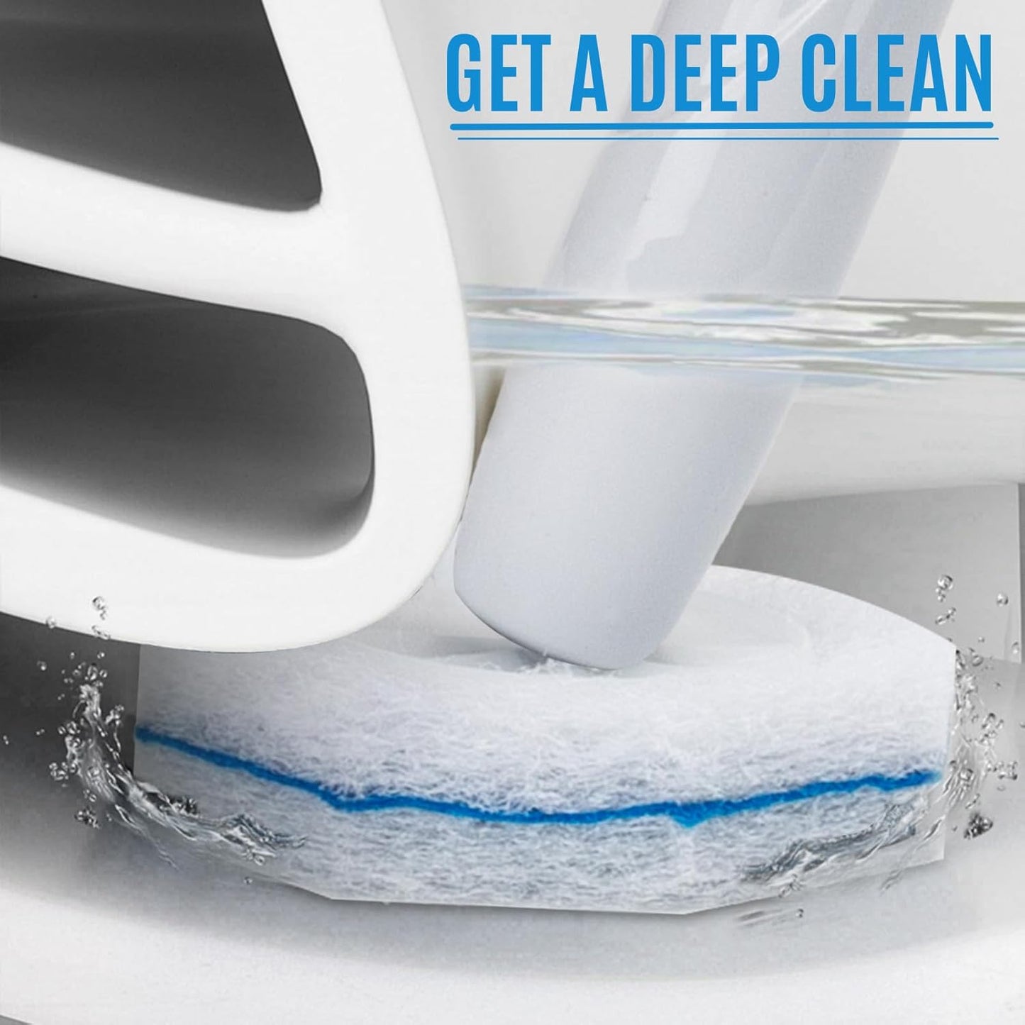 Disposable Toilet Wand Refills Compatible with Clorox Toilet Cleaning Scrubber, 60 Count Toilet Bowl Cleaner Brush Refill Pads