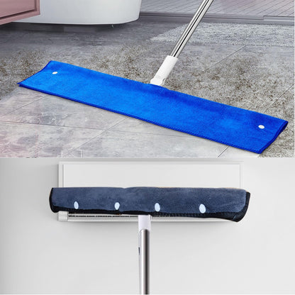 2 Pack Squeegee Broom to Baseboard Cleaner Tool Adapter Converter Floor Squeegee Cover Wrap Mop Sweeping Cloth for Magic Broom 17'' 23'' Rubber Garage Shower Floor Squeegees Broom Scrubber