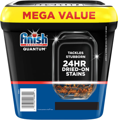 Finish Quantum Dishwasher Pods, No Pre-Rinse Dishwasher Detergent Soap Removes 24HR Dried-On Stain and Grease, Leaving a Virtually Spotless Shine, 82 Count