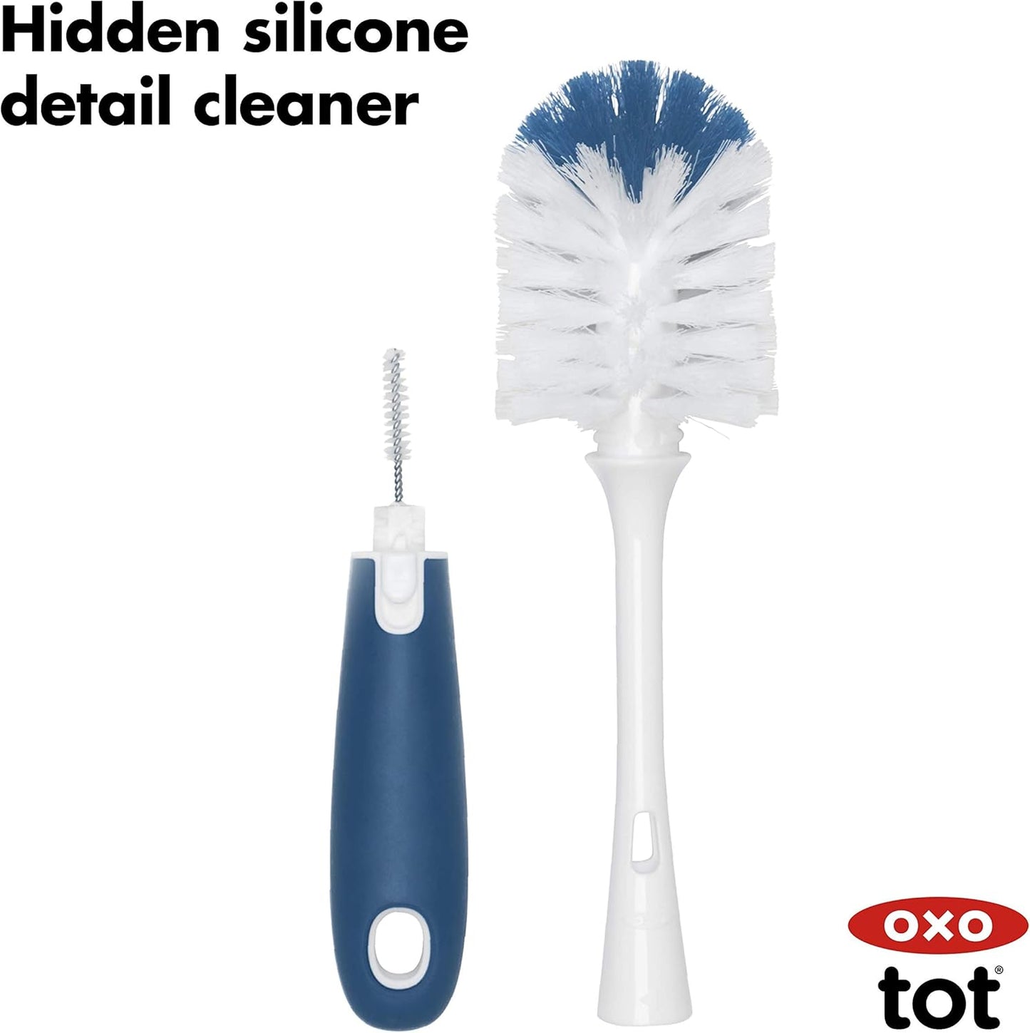 OXO Tot Bottle Brush with Nipple Cleaner, Gray