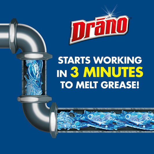 Drano Kitchen Granules Clog Remover, 8.8 oz (Pack of 3)