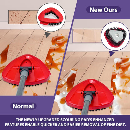 Nuorest Spin Mop Replacement Set for O-Ceda EasyWring 1-Tank System, Includes 2 Mop Head Replacement, 1 Mop Handle (30-58in Adjustable 4-Section Pole), 1 Spin Base