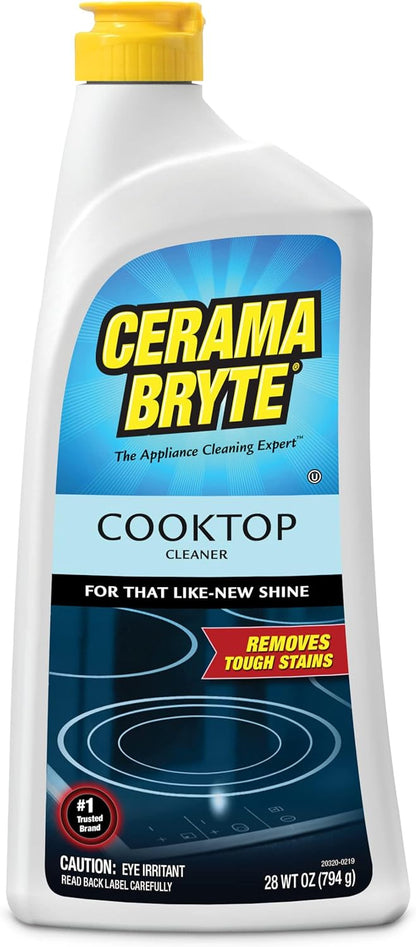 Cerama Bryte Cooktop and Stove Top Cleaner for Glass-Ceramic Surfaces, 2-28 oz