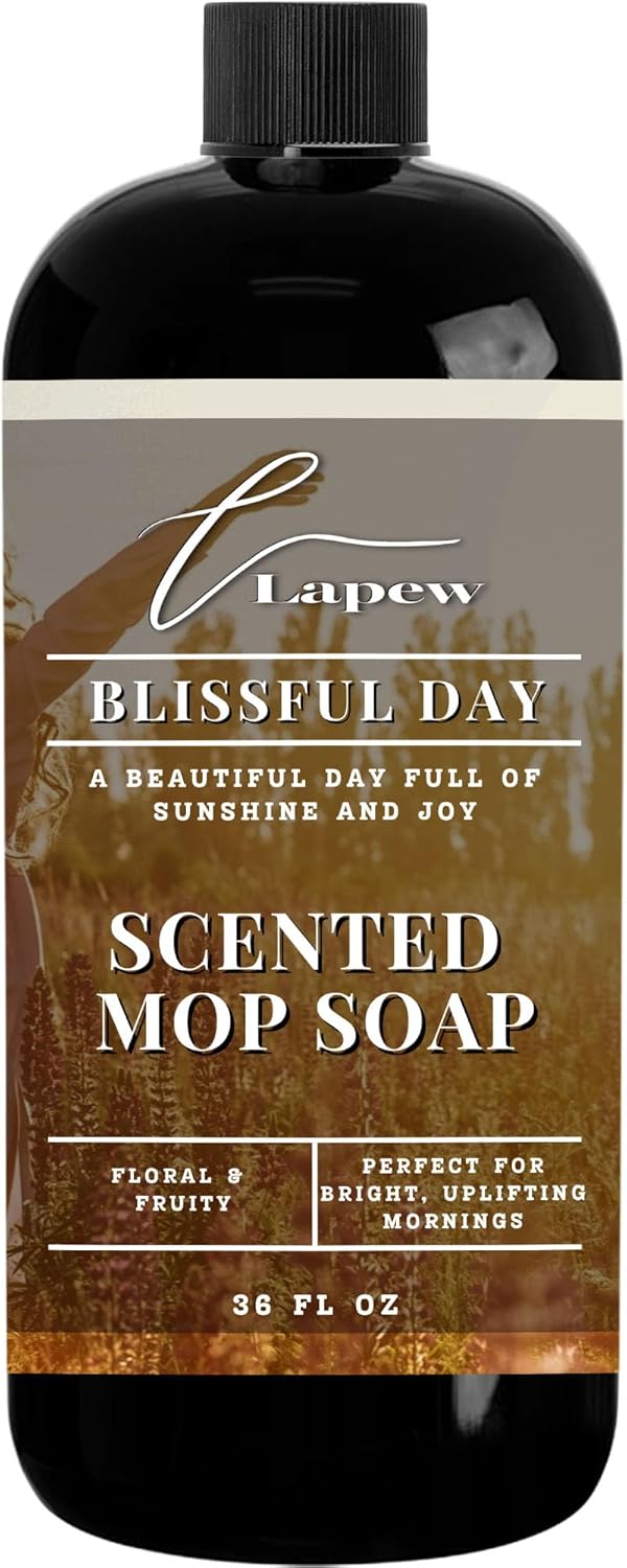 Lapew Baccarat Scented Mop Soap - Luxury Floor Cleaner Concentrate for Mopping Tile, Laminate, Vinyl & Hardwood | Streak-Free, Low-Foam | 36 oz - Colors B