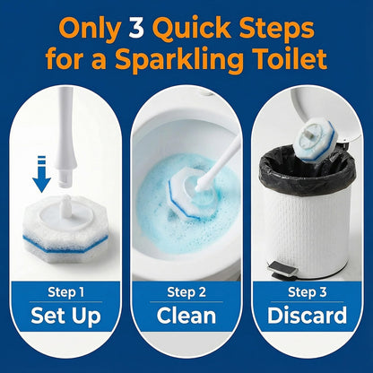 Disposable Toilet Wand Refills Compatible with Clorox, Deep Cleaning Push-Button Release Heads for Hygienic Bathroom Cleaning (30, count of 1)