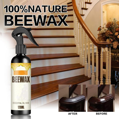 Natural Beeswax Care Spray & Restorer, 120ML Bees Wax Spray Furniture Polish And Cleaner, 2025 Natural Micromolecularized BeeswaxSpray For Wood Floors And Furniture (1)