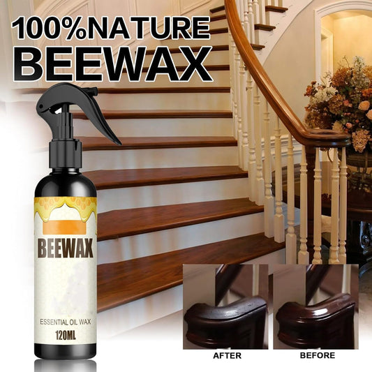 Natural Beeswax Care Spray & Restorer, 120ML Bees Wax Spray Furniture Polish And Cleaner, 2025 Natural Micromolecularized BeeswaxSpray For Wood Floors And Furniture (1)