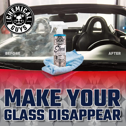 Chemical Guys Streak Free Glass and Window Cleaner - Works on Glass, Windows, Mirrors, and Screens, Ammonia-Free and Safe on Tinted Windows, for Cars, Trucks, SUVs, and Home Use - 16 oz