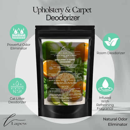 Lapew Black Sea Scented Cleaning Bundle | Carpet Deodorizer Powder (16 oz) & Mop Soap Concentrate (36 oz) | Pet-Friendly Odor Eliminator - Colors A