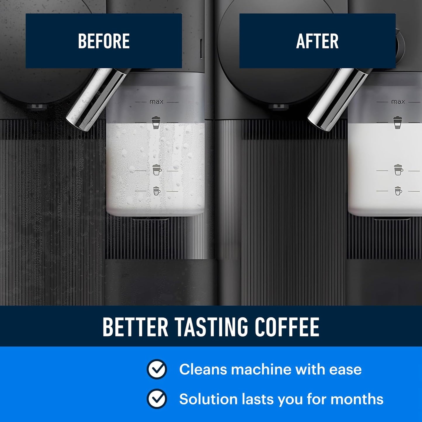 Essential Values Descaling Solution (8 fl oz / 236 ml) – Coffee Maker Cleaner for Nespresso, Keurig, Breville & More – Works on All Machines & Espresso Makers – Made in USA