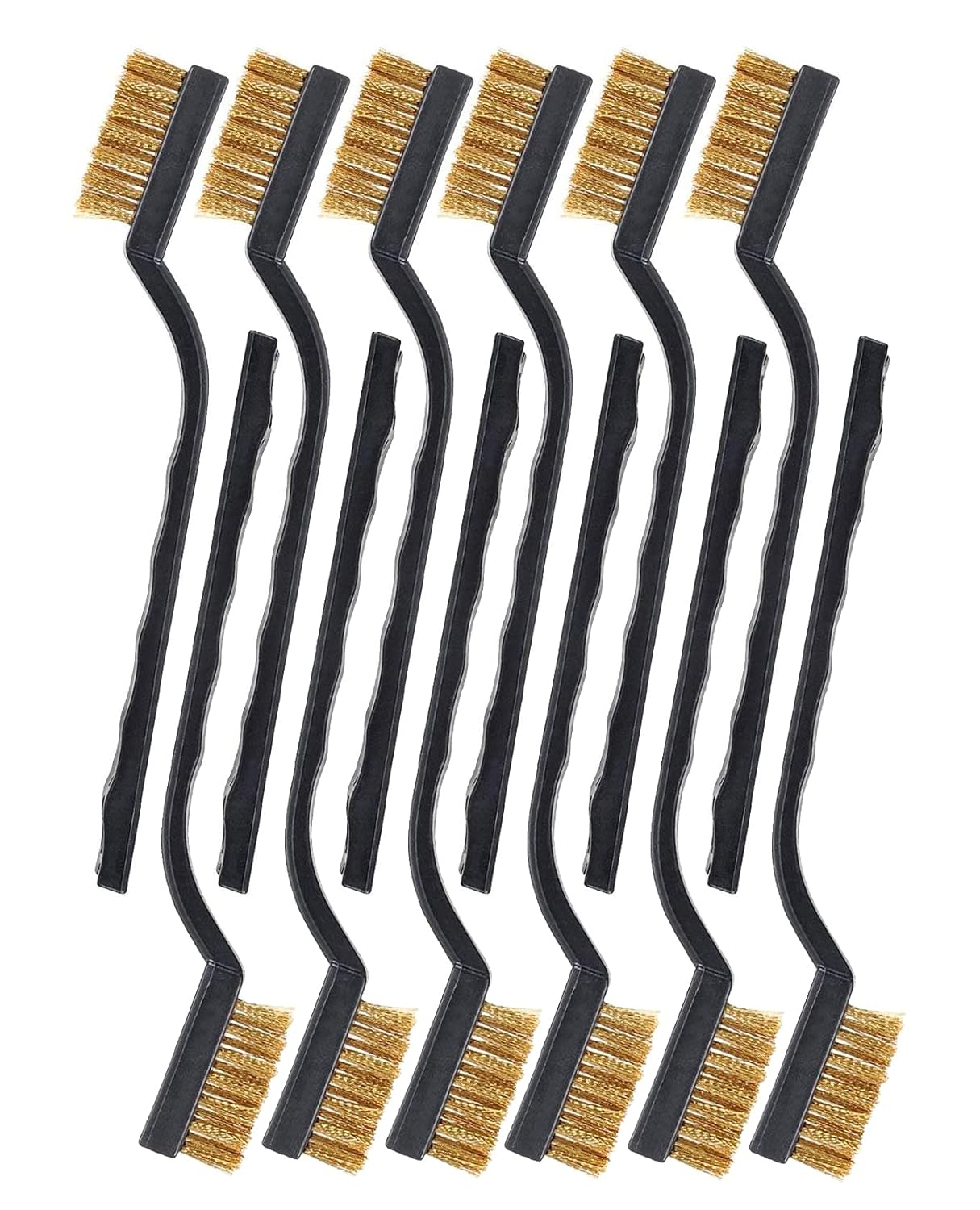 SUJAYU Brass Wire Brush Rust Remover, Small Wire Brush for Cleaning, Paint Stripper for Metal, Wood, Rustoleum Fabric Spray Paint (Brass, 12.00)