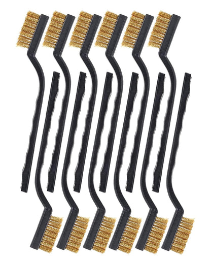 SUJAYU Brass Wire Brush Rust Remover, Small Wire Brush for Cleaning, Paint Stripper for Metal, Wood, Rustoleum Fabric Spray Paint (Brass, 12.00)