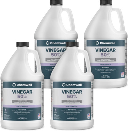 Chemwell 99% Vinegar (32 fl oz) - General Purpose All-Natural Multi-Surface Cleaner for Home, Patio & Commercial - High Performance, Powerful Concentrated Acetic Acid - Made in USA