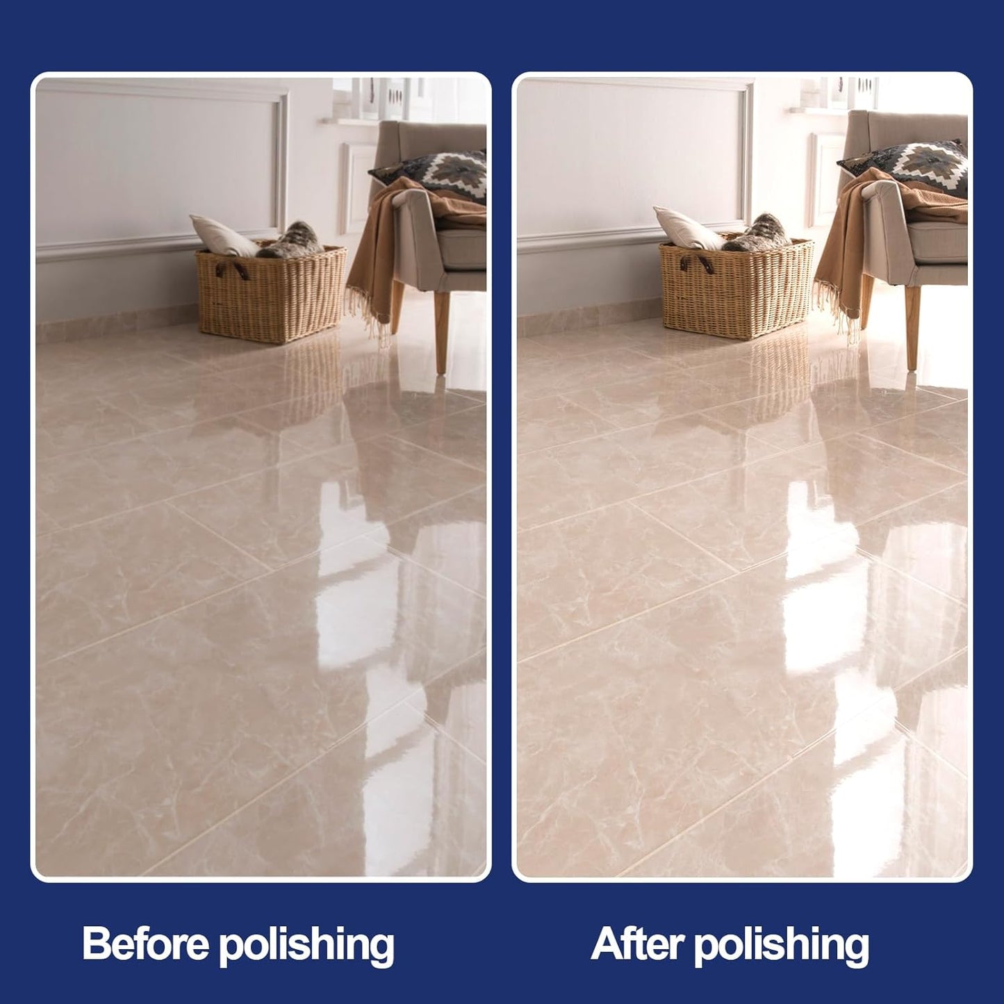Professional Marble Polishing Powder 2.2LB – Stone Surface Cleaner, Scratch Reducer & Shine Restorer – for Marble, Granite & Quartz Countertops, Floors & Bathrooms