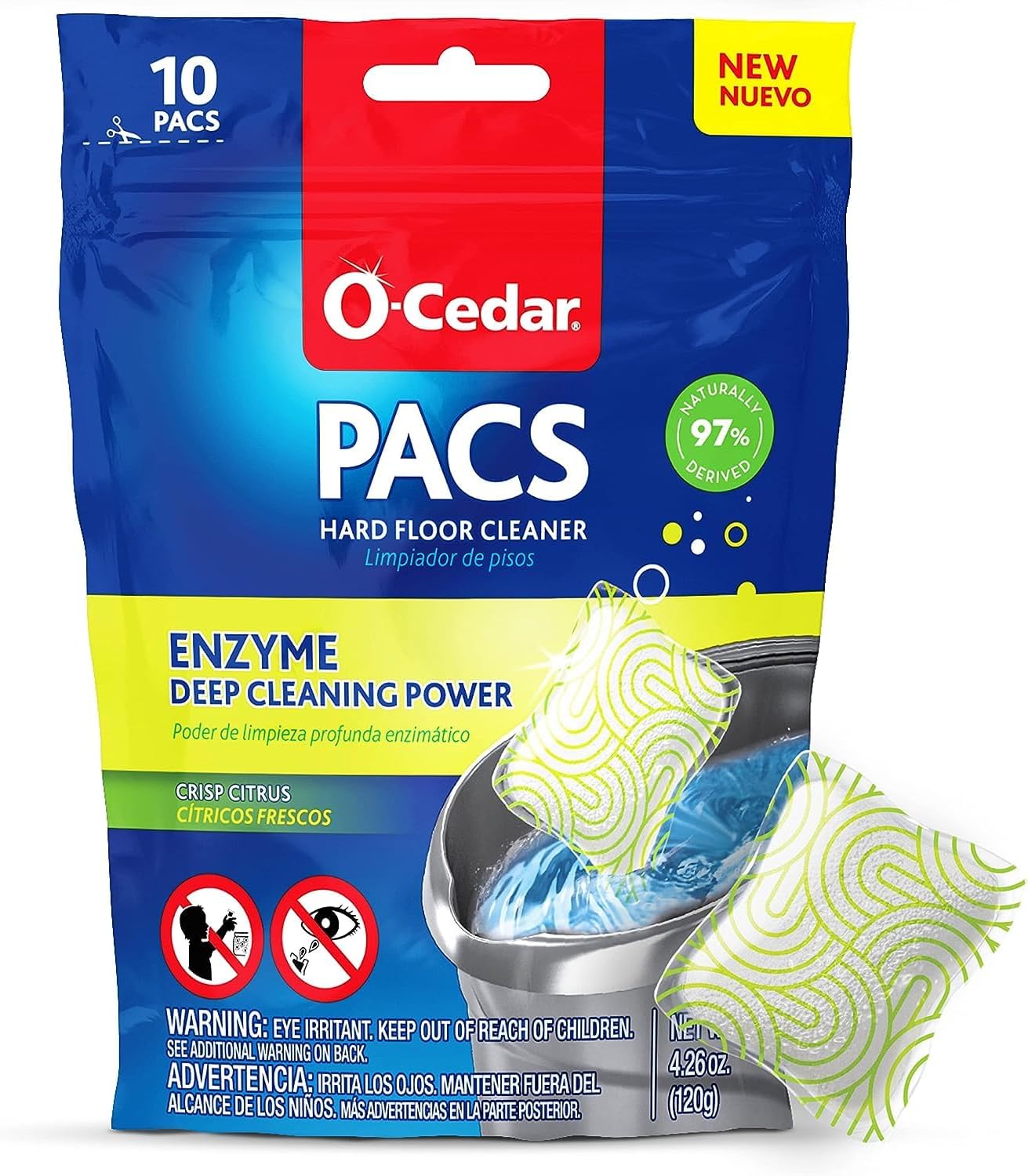 O-Cedar Quickwring Bucket & MF Cloth Mop + 1 Lavender PAC (Variety Pack)