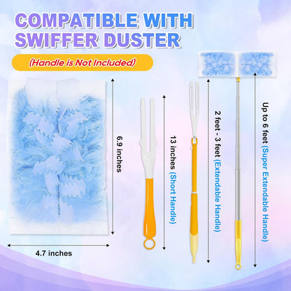 20 Count Duster Refill Compatible with Swiffer Hand Duster, Lavender Flavor Disposable Heavy Duty Duster Refills, Dusters Refills for Cleaning, Blinds & Ceiling Fan (Handle is Not Included)