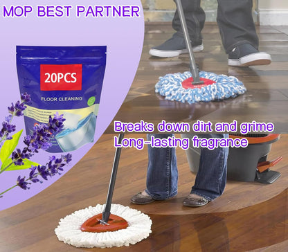 Hard Floor Cleaner,Lavenger Scent 20 Count (1Pack) Made From Natural Ingredients,Safe for All Hard Floors,Perfect for Variety of Mop Buckets (lavender-20)