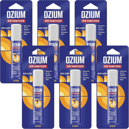 Ozium 0.8 oz. Air Sanitizer & Odor Eliminator for Homes, Cars, Offices and More, Original Scent, Pack of 6