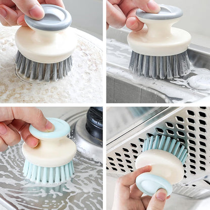 Dish Scrub Brush,Ergonomic Grip Palm Brush,Kitchen Scrub Brushes for Cleaning, Dish Scrubber with Stiff Bristles for Sink, Pots, Pans