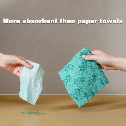 Microfiber Cleaning Cloth Roll,80 Pack Cleaning Towels,Lint Free Rags Paper Towels & Tear Away Reusable Towels,Washable Shop Rags Floral Wipe Cloth,Wash Cloths Dish Rags for Car Kitchen Window