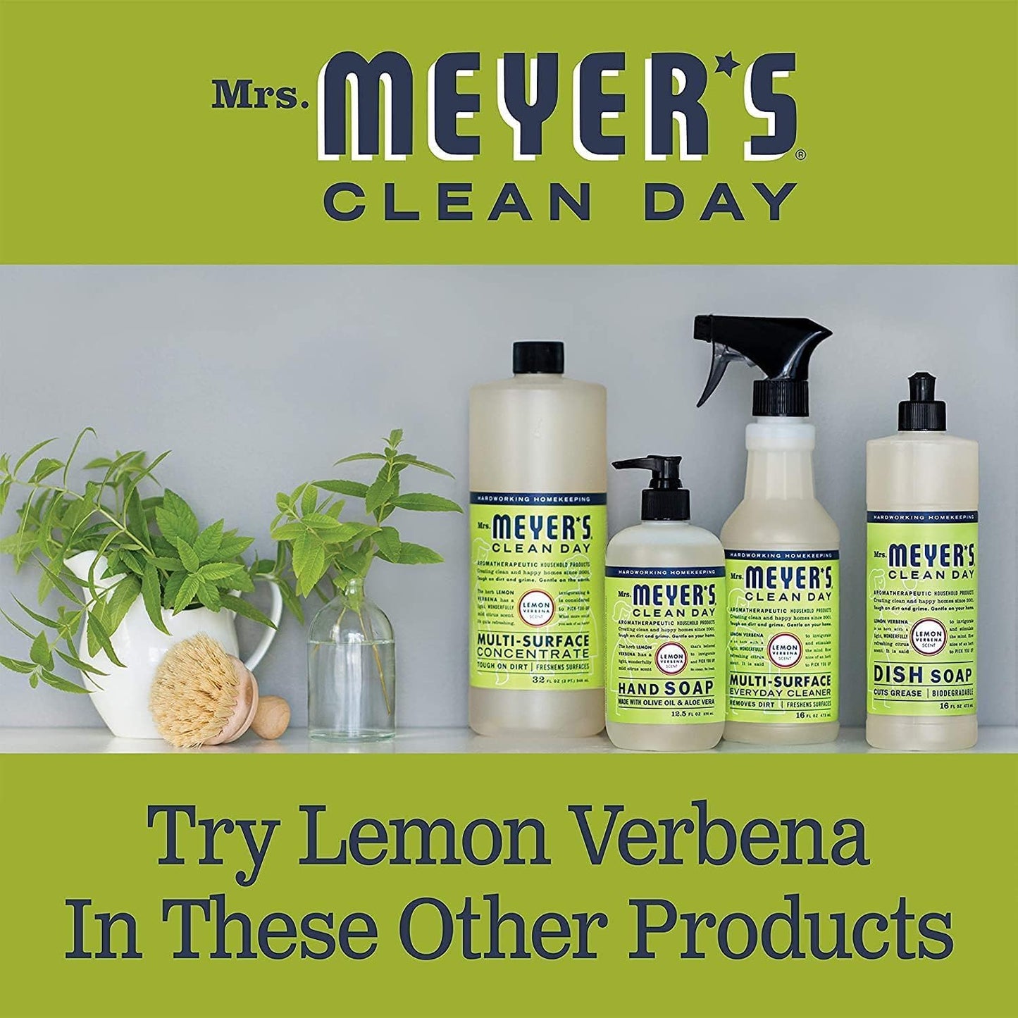 MRS. MEYER'S CLEAN DAY Multi-Surface Everyday Cleaner, Rose Scent, 16 Fl Oz Bottle