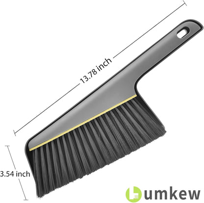 Lumkew Small Broom and Dustpan Set, Hand Mini Dust-Pan and Brush, Handheld Portable Compact, 1 Piece, Gray