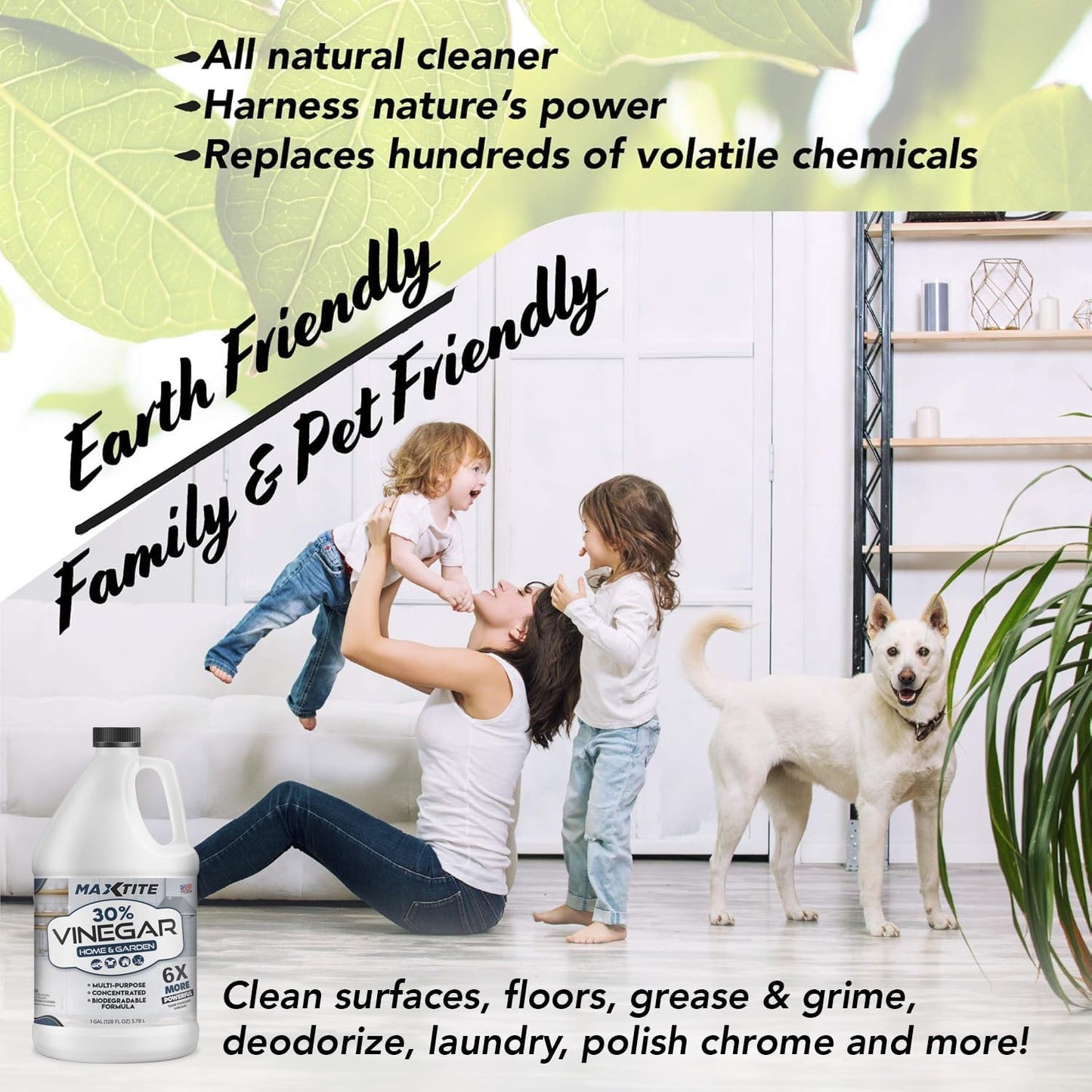MaxTite Ultra-Strength 30% Vinegar for Home & Garden Cleaning (1 Gallon)