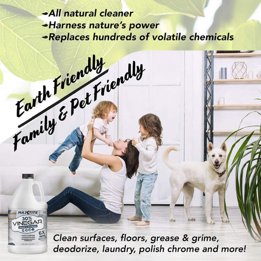 MaxTite Ultra-Strength 30% Vinegar for Home & Garden Cleaning (1 Gallon)