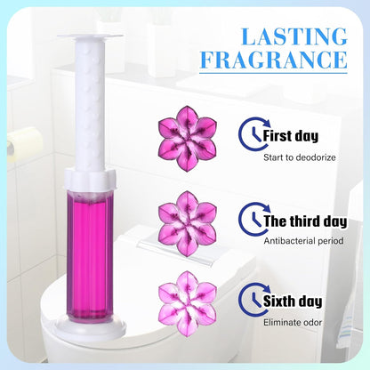 6 Pcs Toilet Gels 84 Count 1 Kind Flower Stamp Bowl Gel Scent Toilet Stain Removal Cleaner Air Freshener Flower Stamps Pack for Bathtubs Bathroom