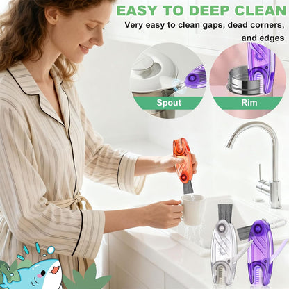 3 in 1 Cup Lid Cleaning Brush, Multifunctional Gap Cleaning Brush, Home Kitchen Crevice Brush, Portable Bottle Cleaner Brush for Cleaning Tight Spaces, Bottle Gaps, Travel Mug Caps(3 PCS)