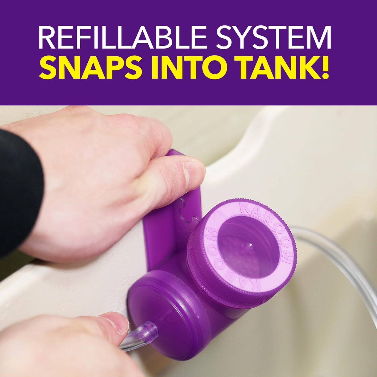 Kaboom Scrub Free! Toilet Bowl Cleaner System with 2 Refills