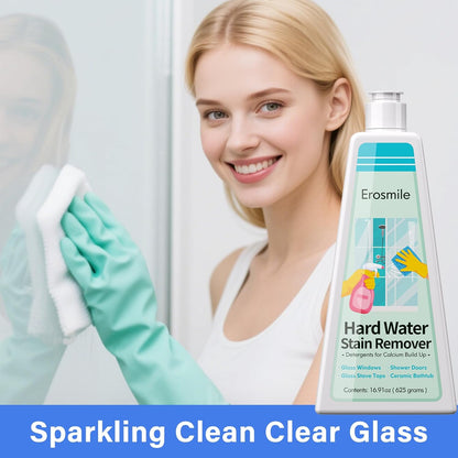 Hard Water Stain Remover, Shower Glass & Shower Door Cleaner, Removes Calcium Build Up for Toilet Bowl & All Household Cleaner -16.91oz