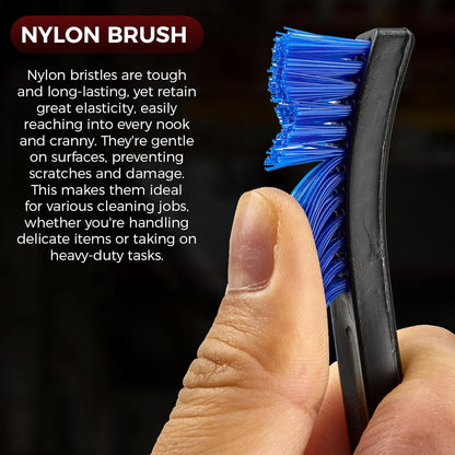PINGMIC 12 Pack Double-Ended Gun Cleaning Brushes Set - Nylon Brushes with Plastic Handles, All-Purpose Gun Cleaning Supplies Kit for Pistols, Rifles & Metal Parts