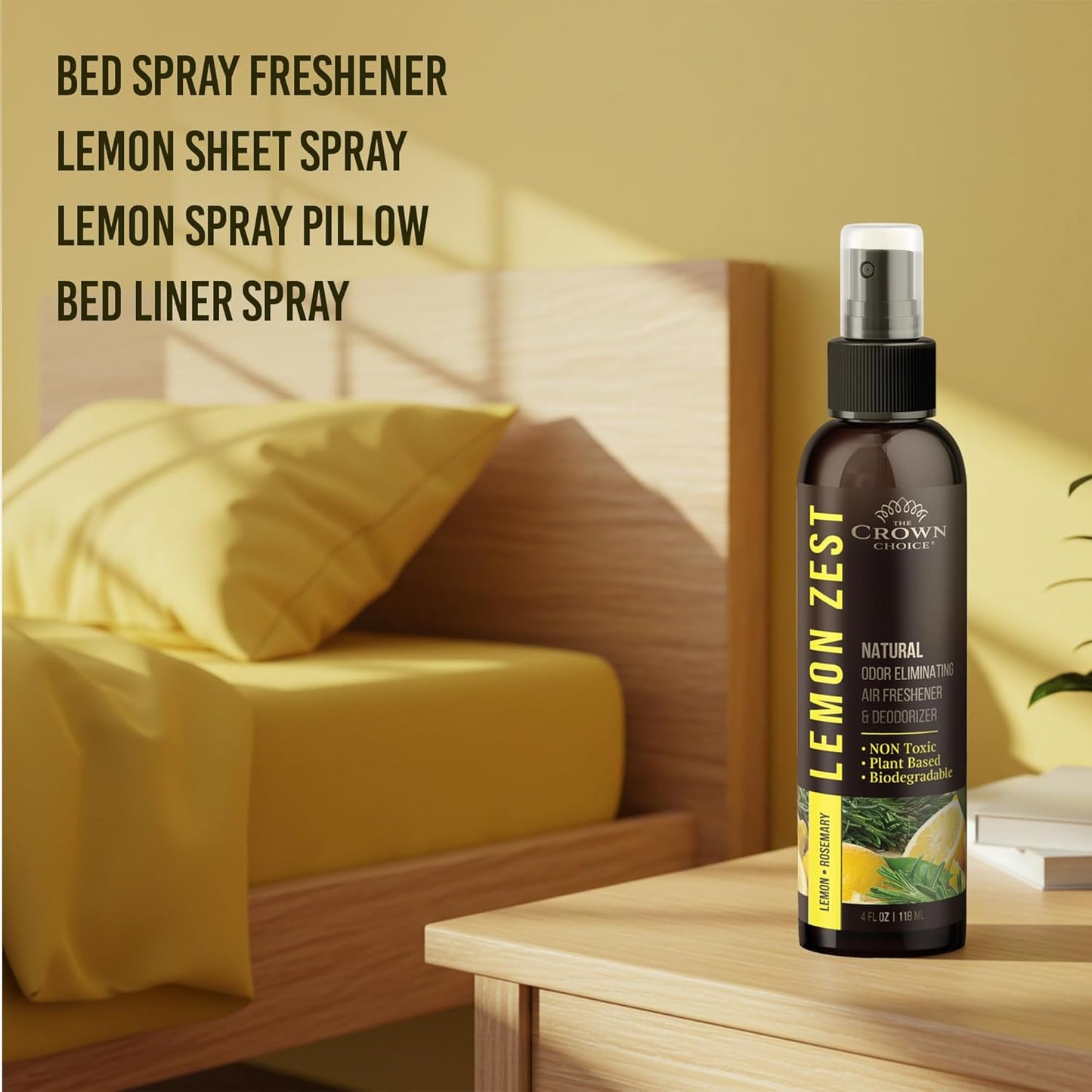 Non-Toxic Odor Eliminator,Natural Cedar Air Freshener Spray for Clothes Storage & Moth Repellent,Closet & Couch Deodorizer,Long Lasting Bathroom & Toilet Freshener, Safe for Kids & Pets-4 oz Pack of 1