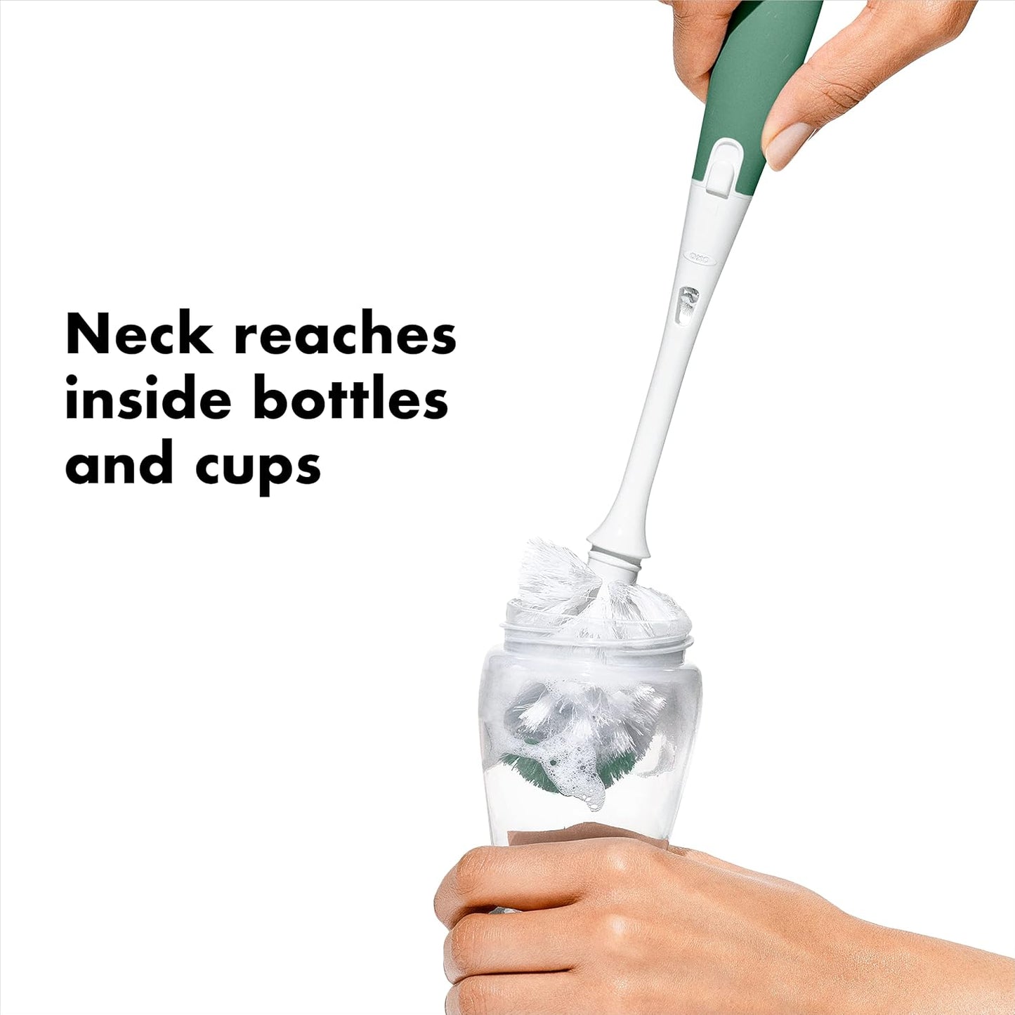 OXO Tot Bottle Brush with Stand, Baby Bottle Brush