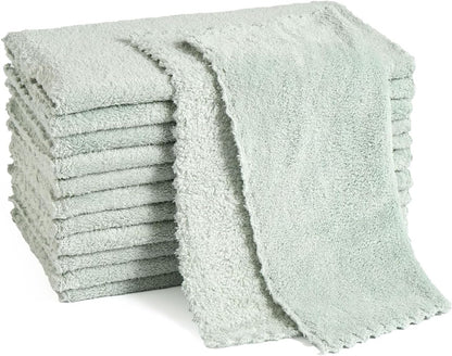 12 Pack Cleaning Cloth,Ultra Soft Absorbent Quick Drying Microfiber Cleaning rags,No scratches,Reusable,Washable,Lint Free Cleaning Towels for Kitchen,Window,Glass,car,11.8"×11.8",(Multicolor)