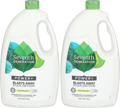 Seventh Generation Ultra Power Plus Auto Dish Gel, Fresh Citrus Scent, 65 Ounce