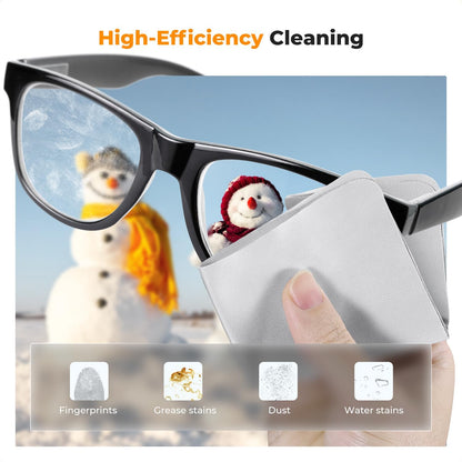 K&F CONCEPT Lens Cleaner Spray Kit | 60ML Glasses Cleaner x2 + Microfiber Cleaning Cloth x2 | Lens and Screen Cleaning Kit | Alcohol Free Eyeglasses, Camera, VR/AR Headset, and Screen Cleaning