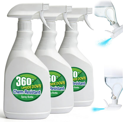 T4U Spray Bottles for Cleaning, 16 OZ Empty Spray Bottles Heavy Duty, Plastic Spray Bottles for Cleaning Solutions, Cleaning Spray Bottle for Household Cleaning Bleach, Industrial Chemical (2 Pack)