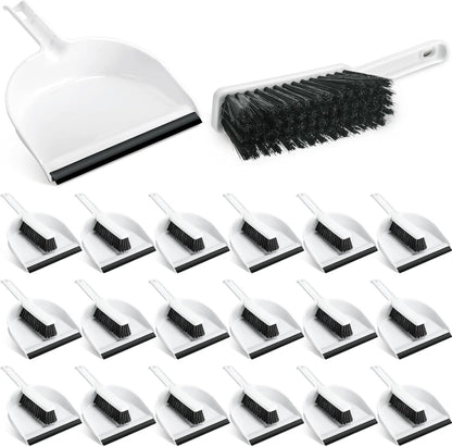 Zubebe 12 Pcs Mini Dustpan and Brush Set, Small Broom and Dustpan Set Small Cleaning Brush Portable Hand Broom Set for Home Office Kitchen Table Desktop Floor Cleaning Supplies