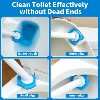 Disposable Toilet Brush, Toilet Bowl Cleaner with 24 Upgraded Cleaner Refills, Wall Mounted Toilet Brush and Holder Set, Bathroom Cleaning System for Bathtub Sink Wash Basin