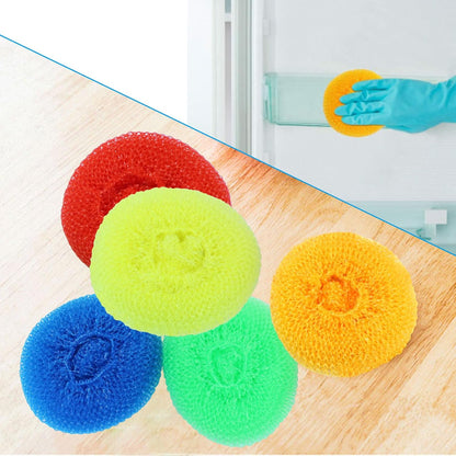 15 Pcs Plastic Dish Scrubbers, Nylon Scouring Pad Mesh Pot Scourers(Blue+Red+Green)