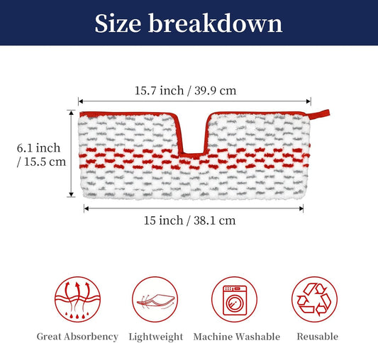 2 Pack Microfiber Spray Mop Pads Compatible with O-Cedar Promist Max Reusable Spray Mop Refills Dust,Dual-Action Washable Flip Pads Replacement for Dry Wet Floor Cleaning