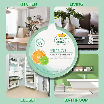 Citrus Magic Odor Absorbing Solid Air Freshener, Fresh Citrus, 8-Ounce, Pack of 1
