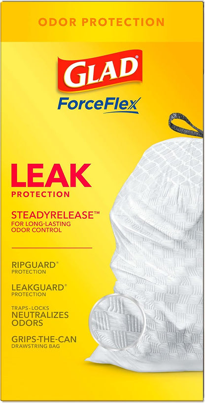 Glad ForceFlex Tall Kitchen Trash Bags, 13 Gal, Gain Lavender with Febreze, 110 Ct (Pack May Vary)