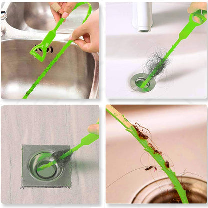 Drain Clog Remover Snake Tool for Hair and Debris, Unclog Toilet, Sink, Shower, Bathtub, Sewer