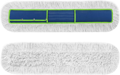 41" Commercial Dust Mop: Large Push Broom Wide Industrial Heavy Duty Hardwood Dry Sweeping Mop with 2 Pads Long Handle for Janitor Indoor Warehouse Gym Cleaning