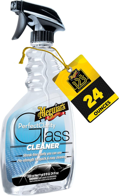 Meguiar's Ultimate Glass Cleaner & Water Repellent - Premium Glass and Window Cleaner for Quick Cleaning with Hydrophobic Technology that Acts as a Rain Repellent Improving Visibility in Rain - 16oz