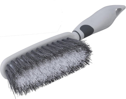 Superio Brush and Dustpan Set, Rubber Edge for Easy Dirt Pickup, Durable Plastic Broom Set with Ergonomic Grip Handle, for Table, Countertop, Desk (1)