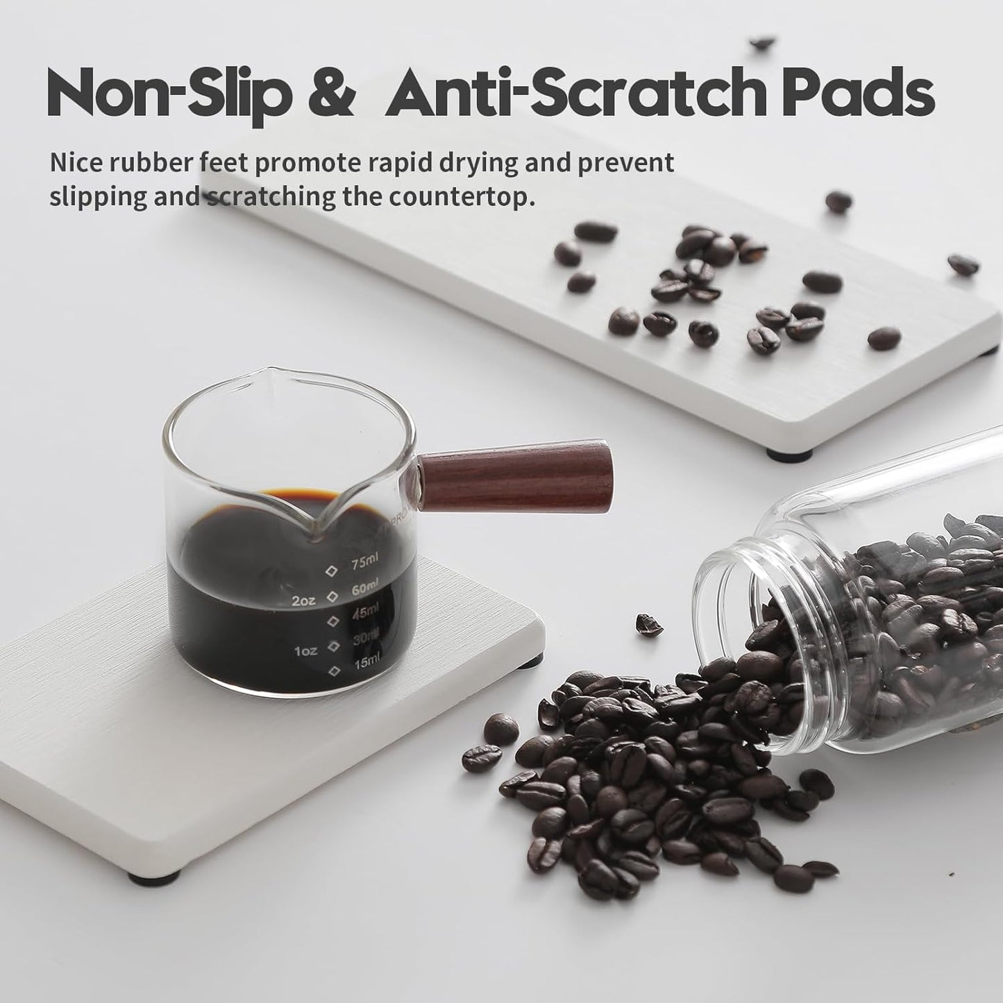 2PCS Water Absorbing Stone Drying Tray for Kitchen Counter & Bathroom Sink, Diatomite Faucet Splash Guard, Soap Dispenser Rack & Sponge Holder Caddy Organizer, Marble White (Printed Pattern), 9"x 3.5"